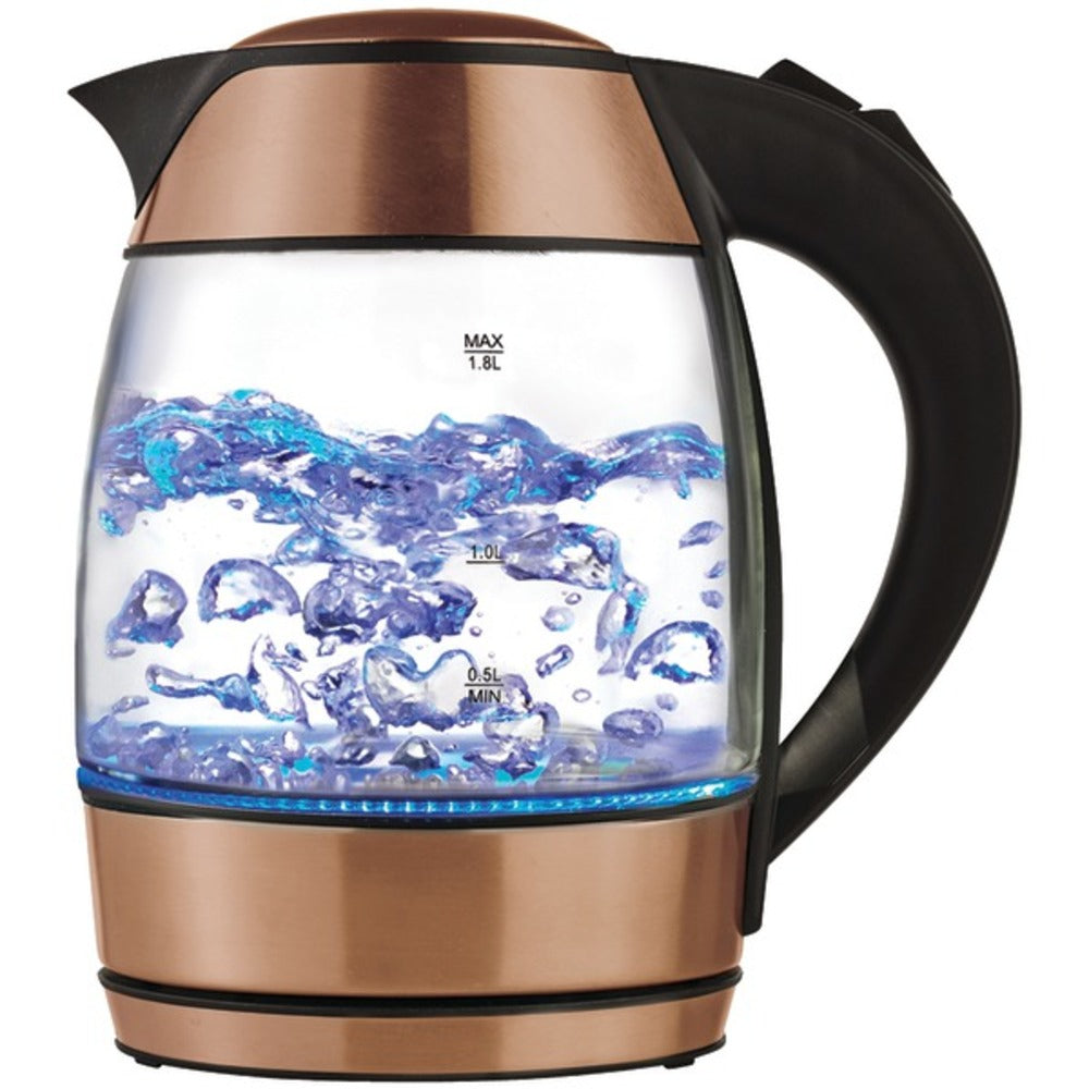 Brentwood Appliances KT-1960RG 1.8-Liter Electric Glass Kettle with Te