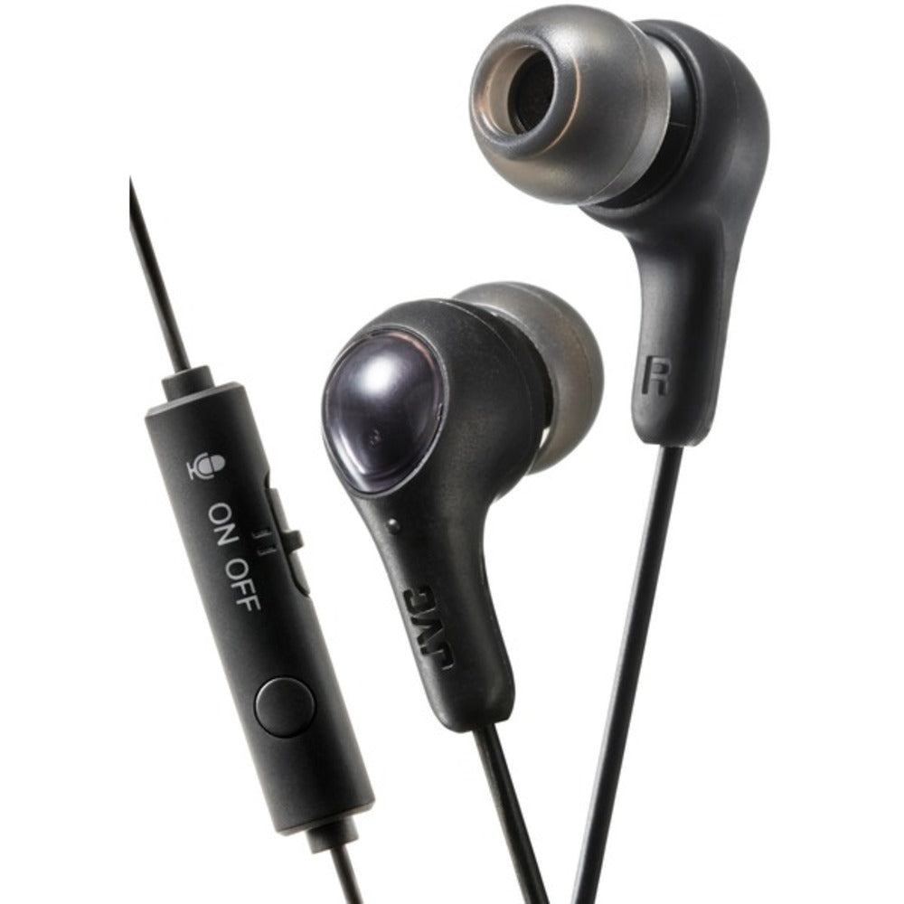 JVC(R) HAFX7GB Gumy Gamer Earbuds with Microphone (Black)