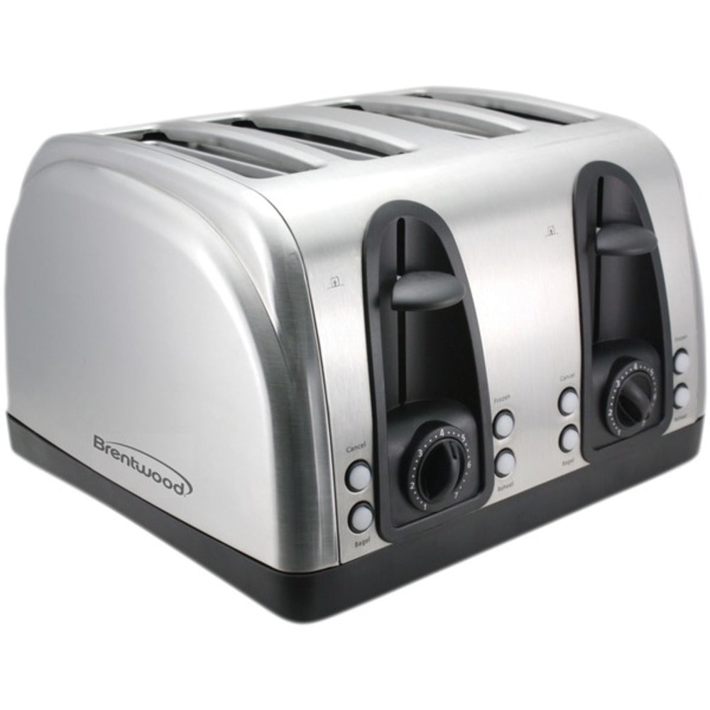 Brentwood Appliances TS-445S 4-Slice Elegant Toaster with Brushed Stai