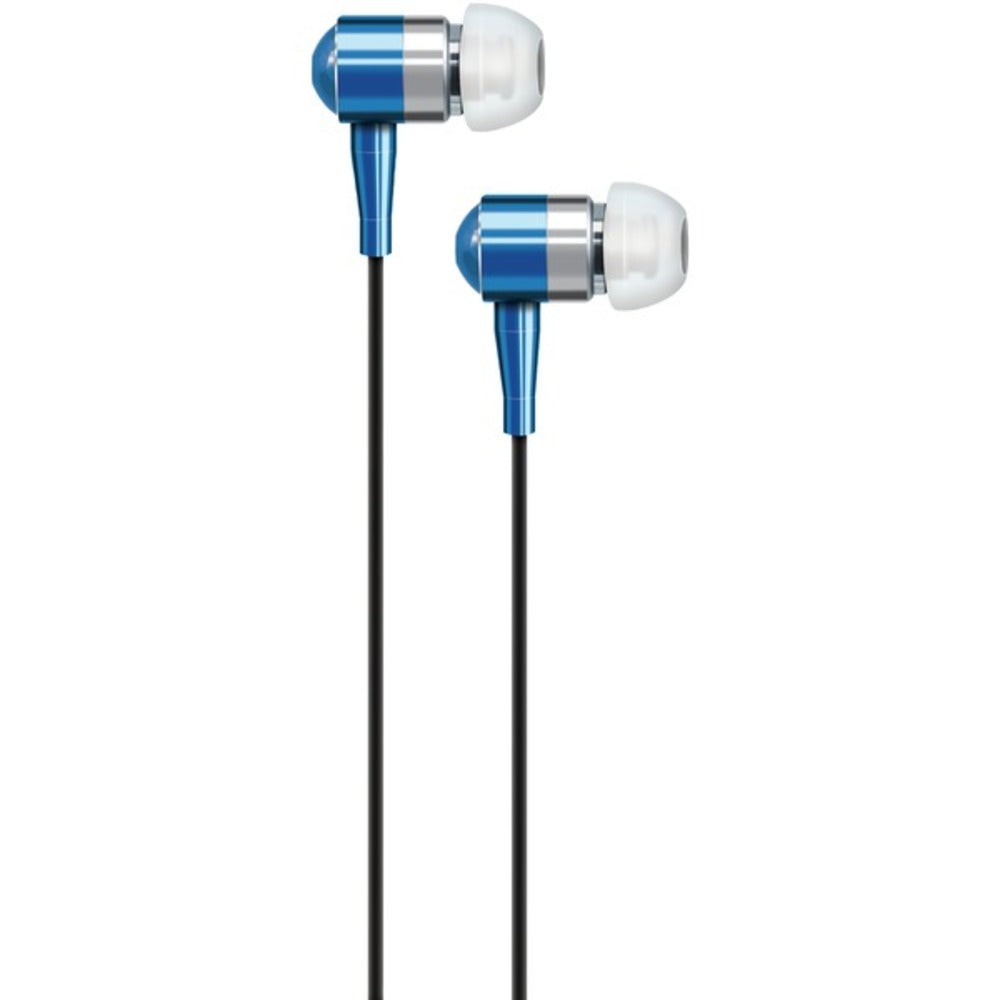 AT&T(R) PEB02-BLU PEB02 In-Ear Aluminum Stereo Earbuds (Blue)
