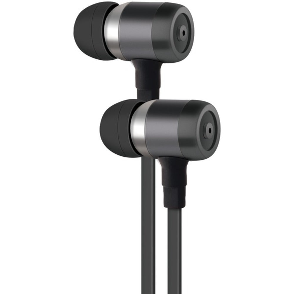 AT&T(R) PE50-GRY PE50 In-Ear Stereo Earbuds with Microphone (Gray)