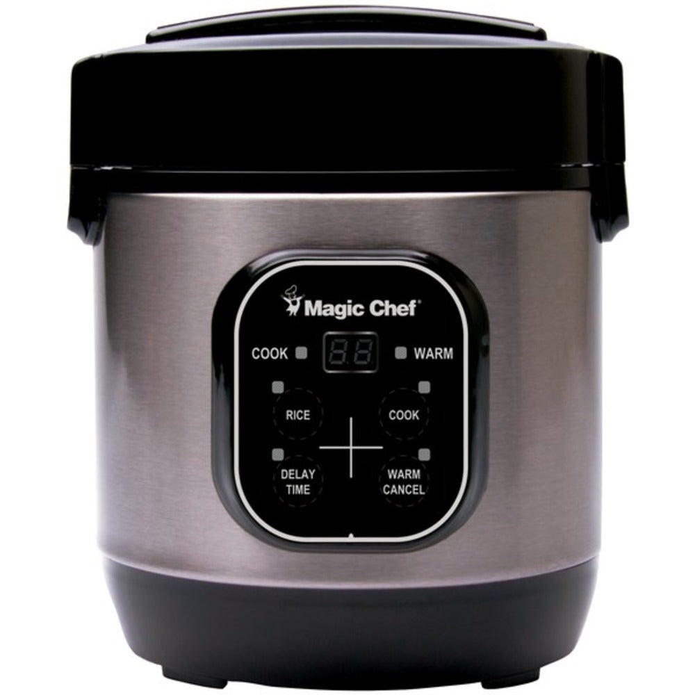 Magic Chef(R) MCSRC03ST 3-Cup Stainless Steel Rice Cooker