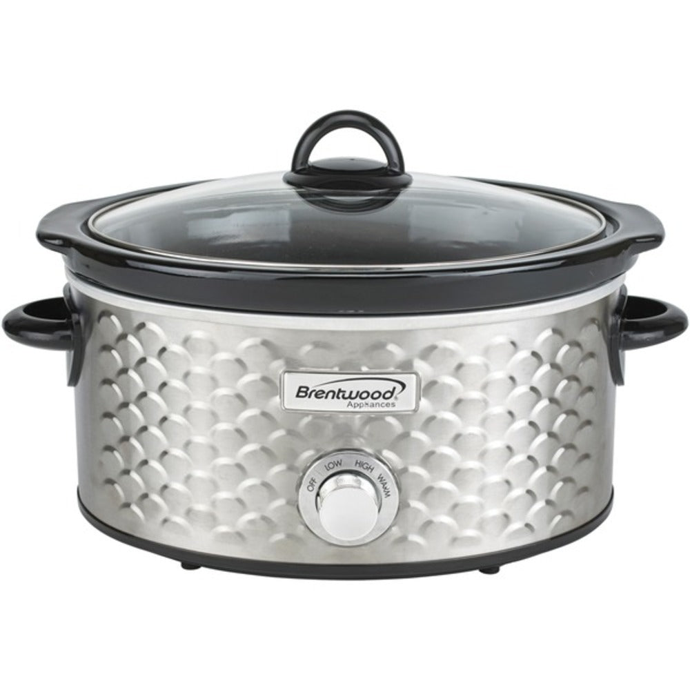 Brentwood Appliances SC-140S 4.5-Quart Scallop Pattern Slow Cooker (St