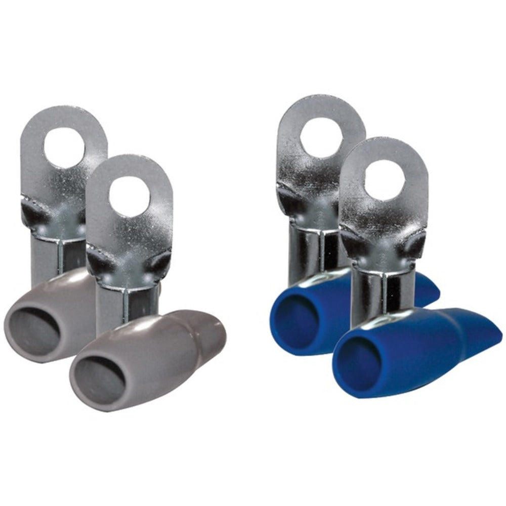 DB Link RT0B 0-Gauge 5/16 Nickel-Plated Ring Terminals, 4 pk
