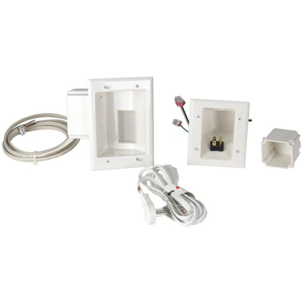 DataComm Electronics 50-6623-WH-KIT Flat Panel TV Cable Organizer Kit