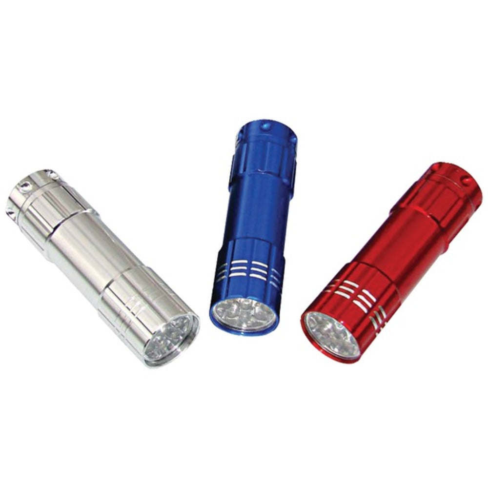 Dorcy 41-3246 23-Lumen 9-LED Aluminum Flashlights, 3 pk