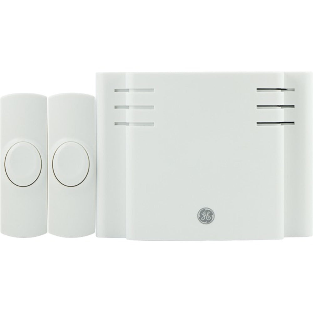 GE(R) 19297 Battery-Operated 8-Melody Door Chime with 2 Pushbuttons