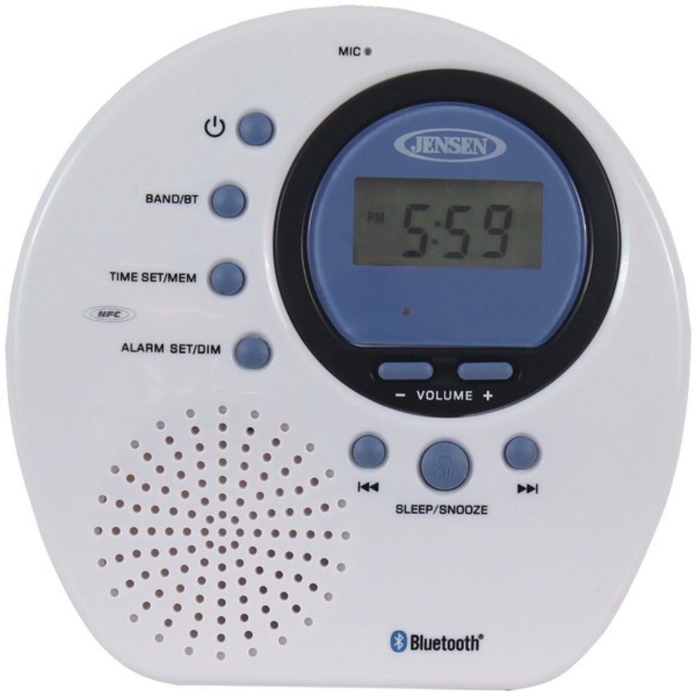 JENSEN(R) JWM-160 Water-Resistant Digital AM/FM Bluetooth(R) Shower Cl