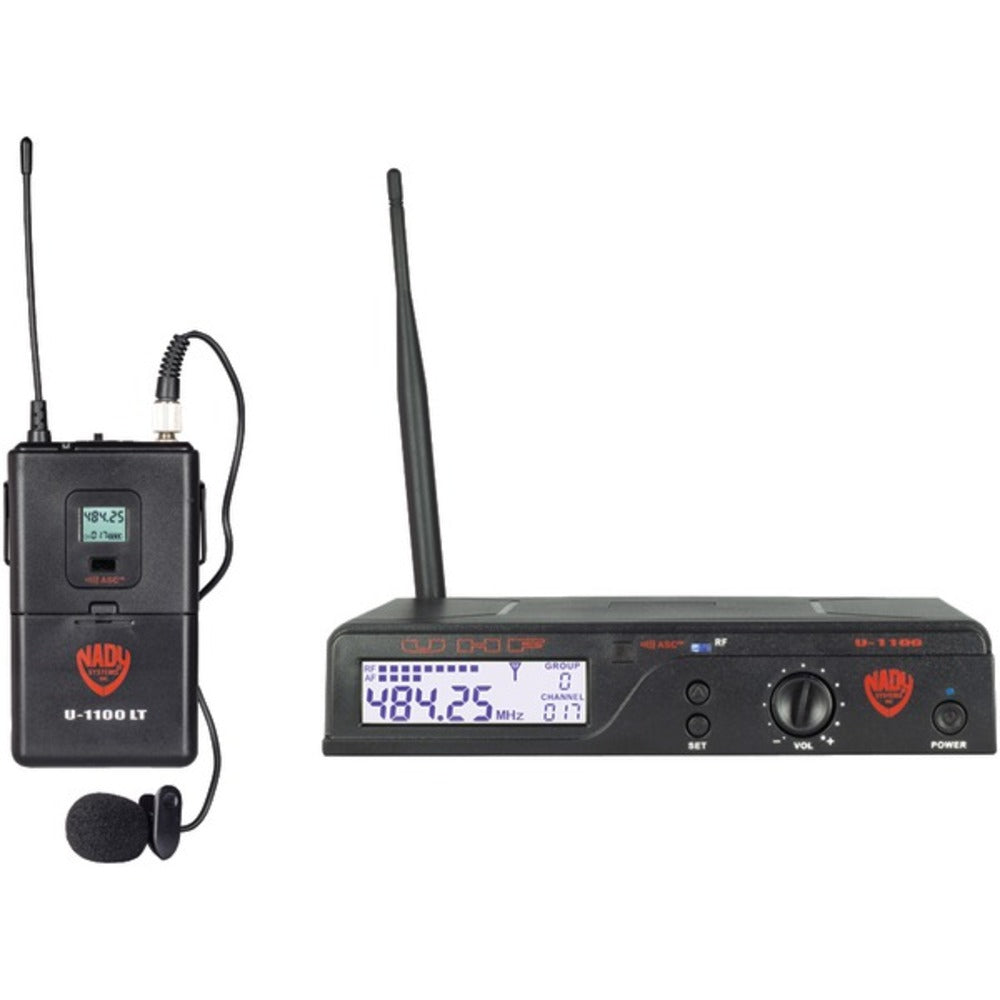 Nady(R) U-1100 LT/O/A UHF 100-Channel Wireless Lavalier Microphone Sys
