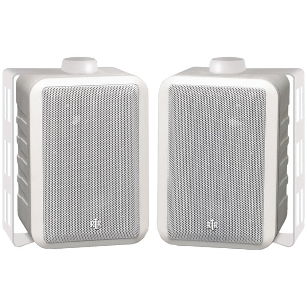BIC America RTRV44-2W 4 RtR Series Indoor/Outdoor 3-Way Speakers (Whit