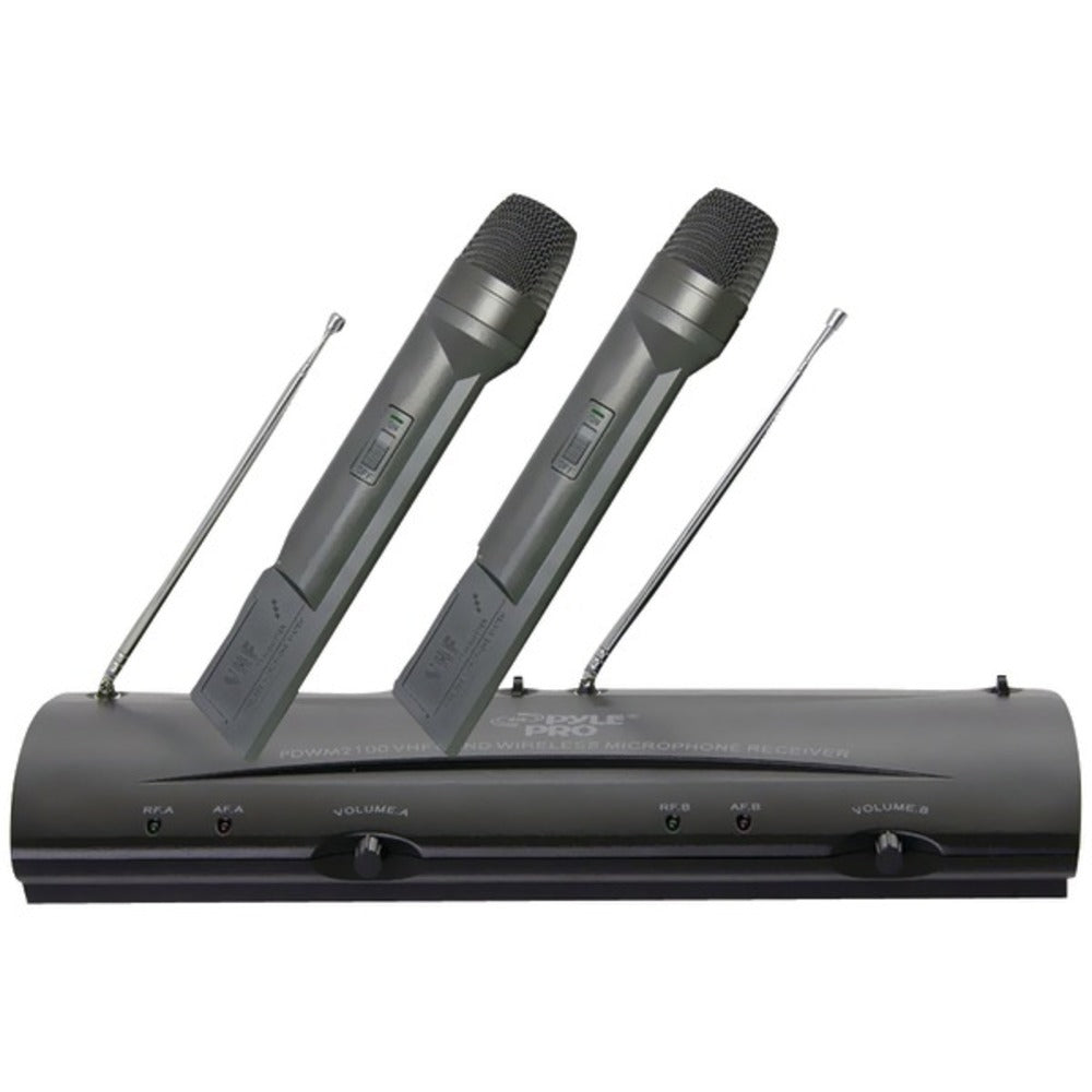 Pyle Pro PDWM2100 Professional Dual-Channel VHF Wireless Handheld Micr