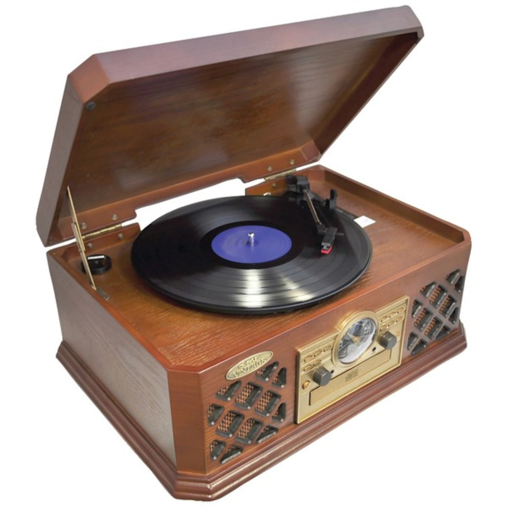 Pyle Home(R) PTCD4BT Retro Style Turntable with Bluetooth(R) CD Player