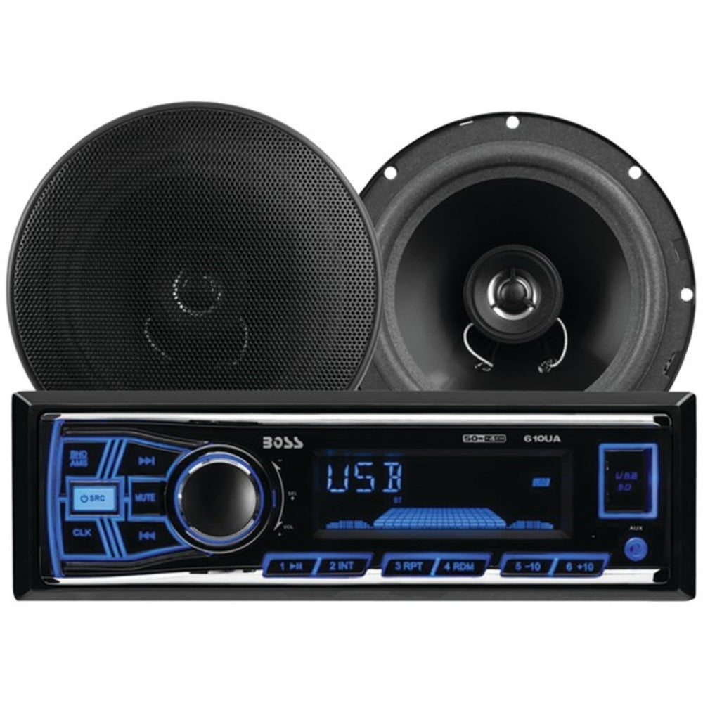 BOSS Audio Systems 636CK Single-DIN In-Dash Mechless AM/FM Receiver Sy