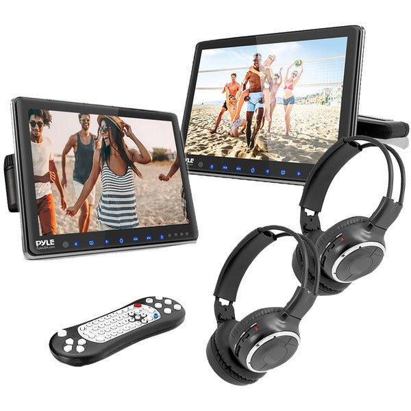 Headrest with DVD