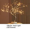 Night Light Home Decoration Bonsai Style Party Cherry Tree Shape LED Light DIY Firework Christmas Gift Plants Switch Copper